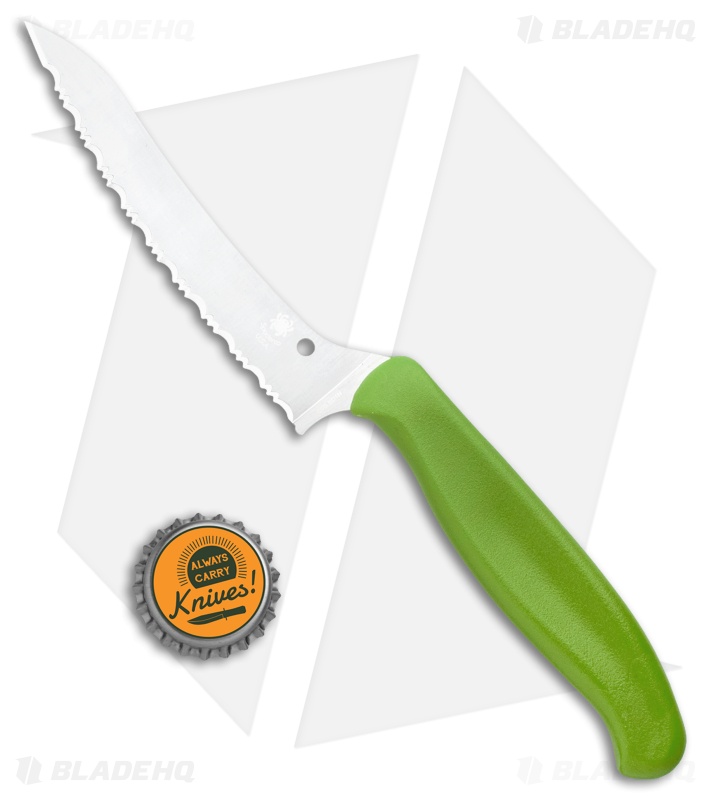 Spyderco ZCut Lightweight Green (4.5" Satin Serr) K14SGN Blade HQ
