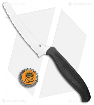 Spyderco Z-Cut Lightweight Black Blunt Tip (4.5" Satin Serr) K13SBK