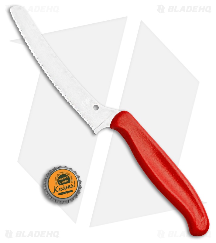 Spyderco Z-Cut Lightweight Red Blunt Tip (4.5" Satin Serr) K13SBK