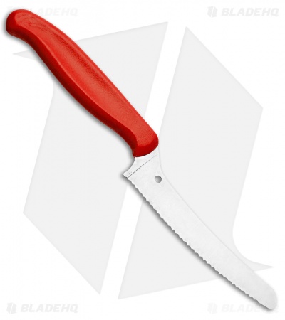 Spyderco Z-Cut Lightweight Red Blunt Tip (4.5" Satin Serr) K13SBK