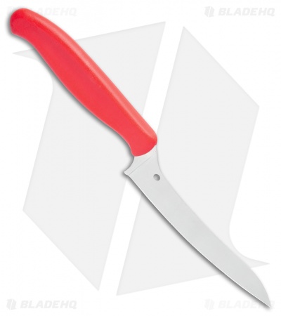 Spyderco Z-Cut Fixed Blade Kitchen Knife Red (4.5" Satin) K14PRD