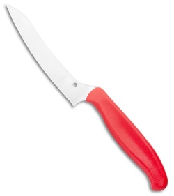 Spyderco Z-Cut Fixed Blade Kitchen Knife Red (4.5&quot; Satin) K14PRD | 118815