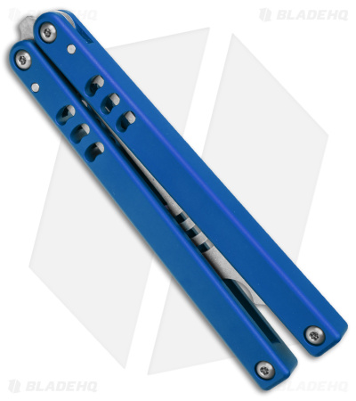 Squid Industries Mako V4.5 Bottle Opener Balisong Trainer Blue (4.3" SW)