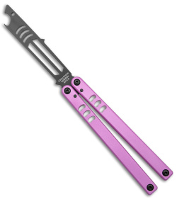 Squid Industries Mako V4.5 Bottle Opener Balisong Trainer Pink (4.3" Black)