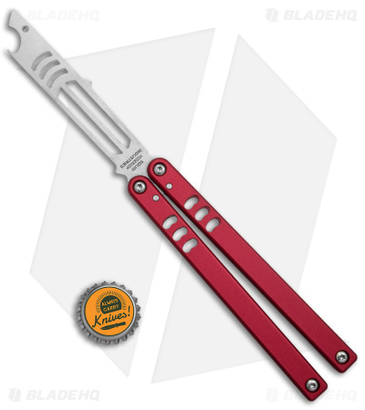 Squid Industries Mako V4.5 Bottle Opener Balisong Trainer Red (4.3" SW)