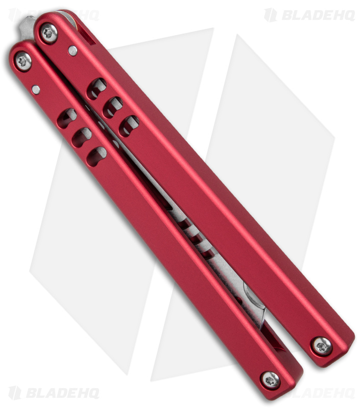 Squid Industries Mako V5 Bottle Opener Balisong Trainer Red (4.3" SW)