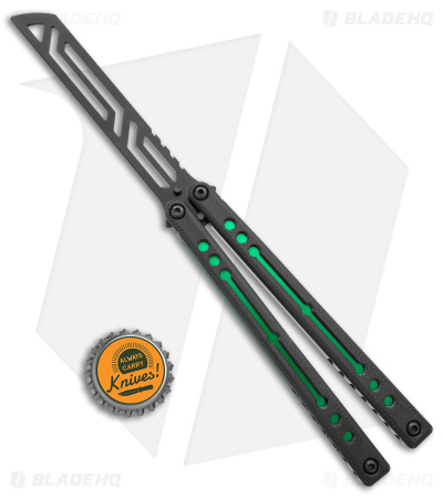 Squid Industries Nautilus Balisong Trainer Green Al-Blade HQ