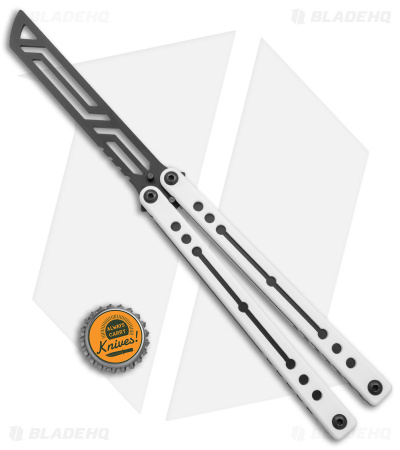 Squid Industries Nautilus Butterfly Balisong Trainer V2 Winter (2.5" Black)