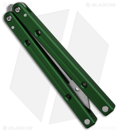Squid Industries Squidtrainer V4 Butterfly Balisong Trainer Green (4.5" SW) 