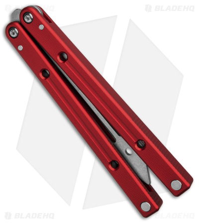 Squid Industries Squidtrainer V4 Butterfly Balisong Trainer Red (4.5" SW) 