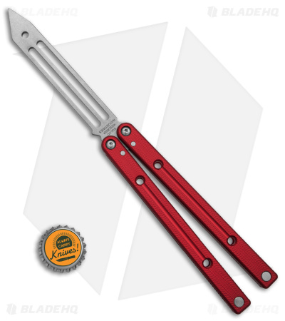 Squid Industries Squidtrainer V4 Butterfly Balisong Trainer Red (4.5" SW) 