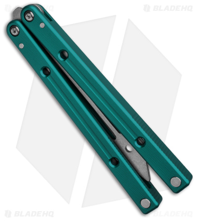 Squid Industries Squidtrainer V4 Butterfly Balisong Trainer Teal (4.5" SW) 