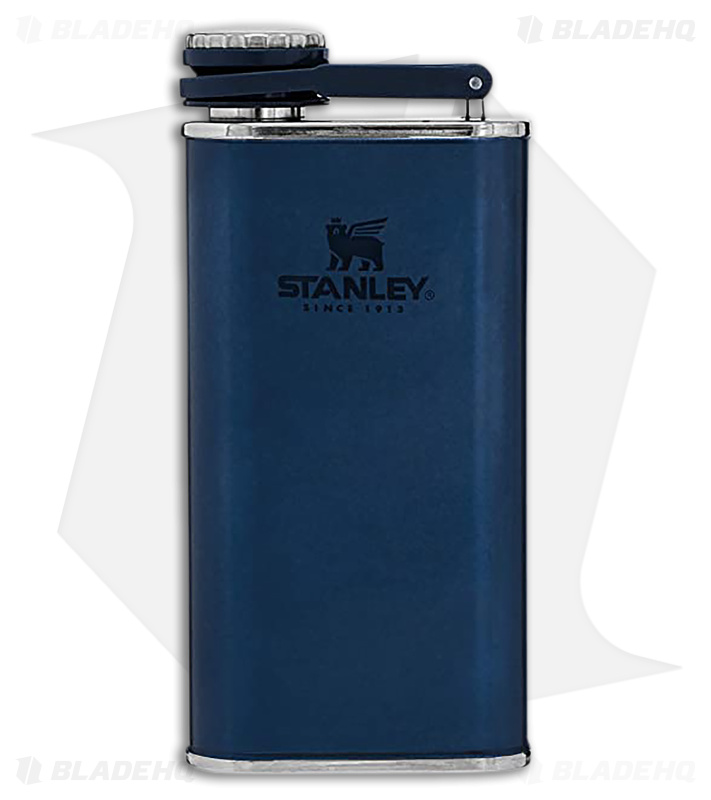 Stanley Classic Easy Fill Wide Mouth Flask 5.2 oz. Blue Aluminum