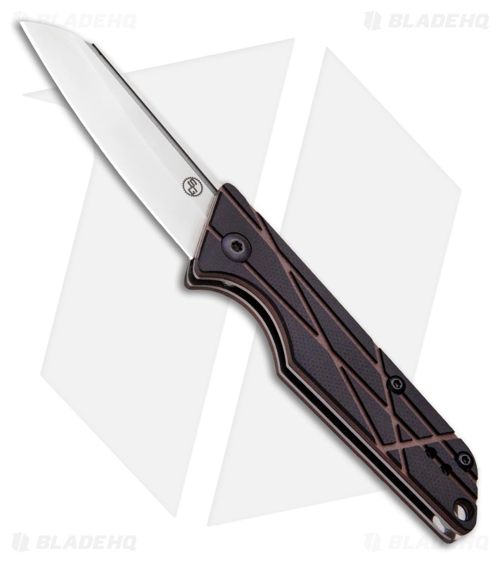 StatGear LEDGE Slip Joint Knife Black+Brown (2.625" Satin D2)