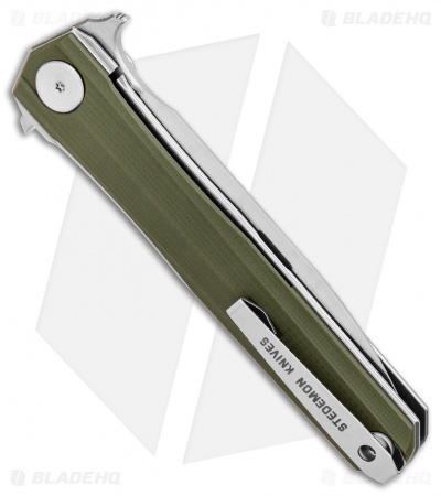 Stedemon Knives Han Liner Lock Knife Green G-10 (3.75" Satin) C0513