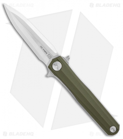 Stedemon Knives Han Liner Lock Knife Green G-10 (3.75" Satin) C0513