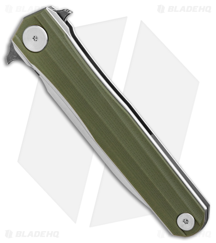 Stedemon Knives Han Liner Lock Knife Green G-10 (3.75" Black SW) C0514