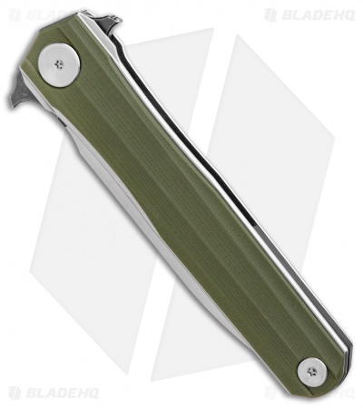 Stedemon Knives Han Liner Lock Knife Green G-10 (3.75" Black SW) C0514