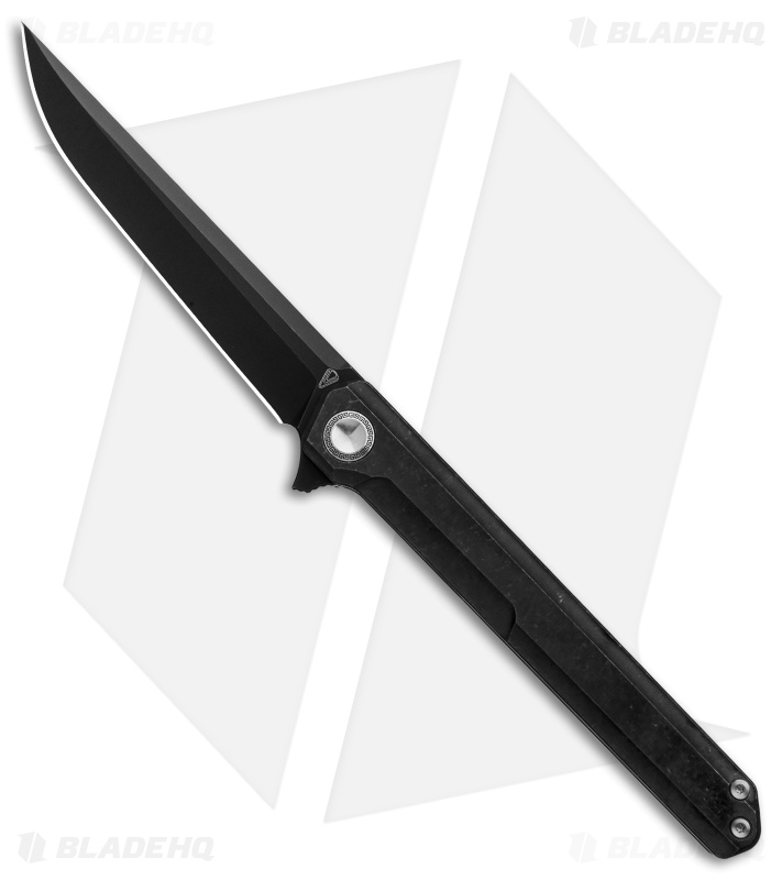 Stedemon Vouking TS06 Frame Lock Knife Black Titanium (3.75" Black)