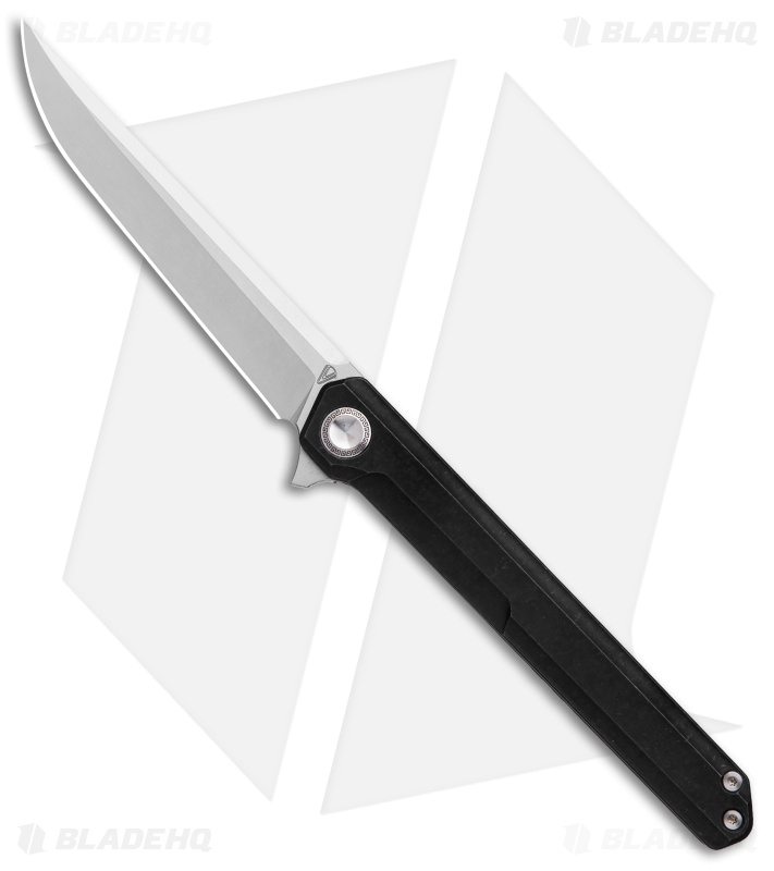 Stedemon Vouking TS06 Frame Lock Knife Black Titanium (3.75" Satin)