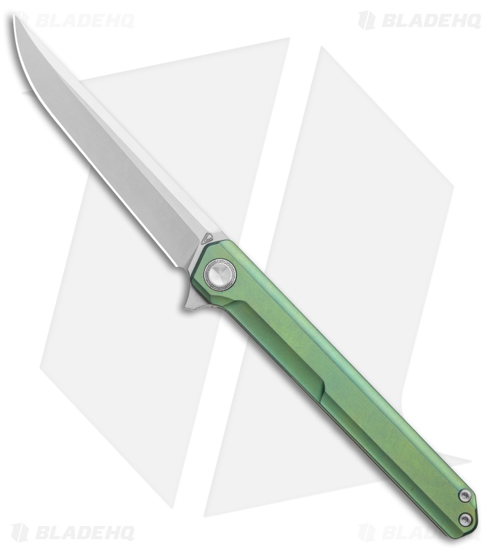 Stedemon Vouking TS06 Frame Lock Knife Green Titanium (3.75" Satin)