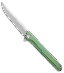 Stedemon Vouking TS06 Frame Lock Knife Green Titanium (3.75" Satin) 