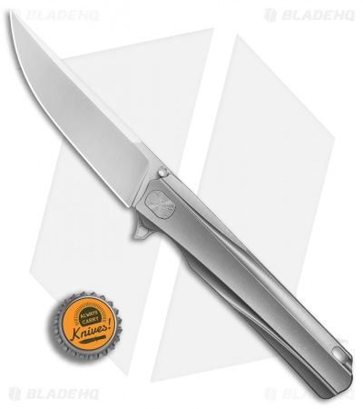 Stedemon Shy V Integral Frame Lock Knife Blasted Ti (4" Satin) 