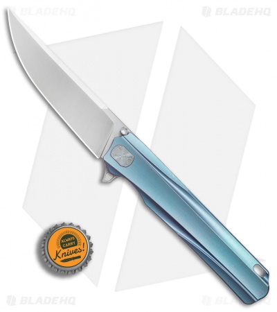 Stedemon Shy V Integral Frame Lock Knife Blue Ti (4" Satin)