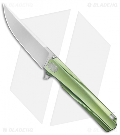 Stedemon Shy V Integral Frame Lock Knife Green Ti (4" Satin) 