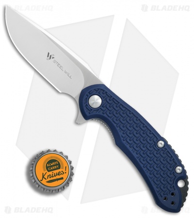 Steel Will Knives Cutjack Mini Flipper Knife Blue FRN (3" Satin) C22M-1BL 