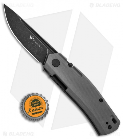 Steel Will Fjord Liner Lock Knife Gray G-10 (3.5" Black Stonewash) F7128