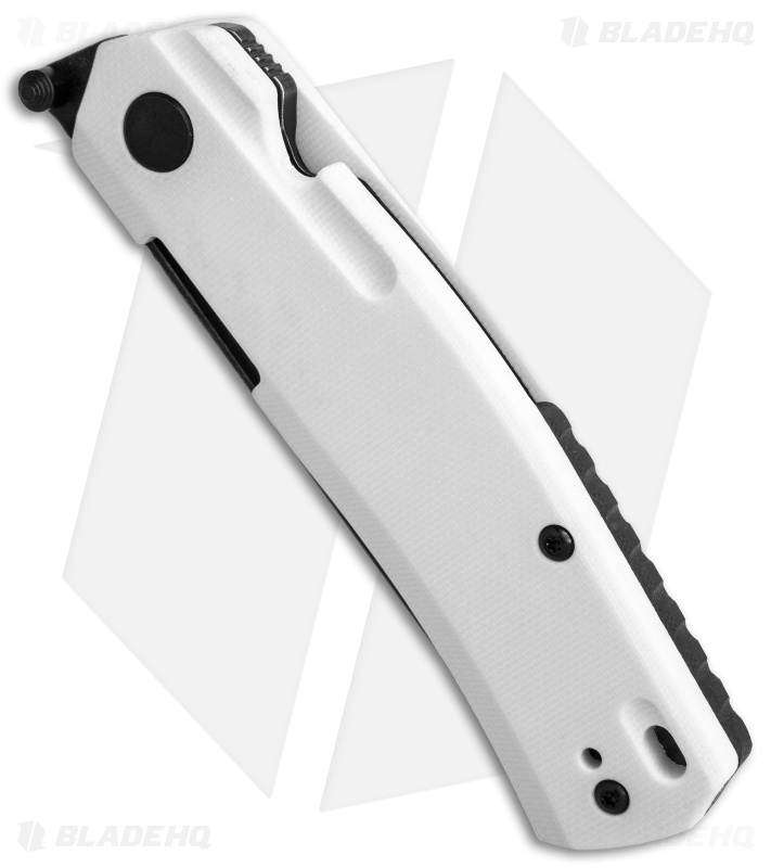 Steel Will Fjord Liner Lock Knife White G-10 (3.5" Black Stonewash) F7121