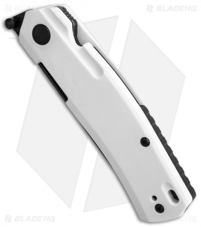 Steel Will Fjord Liner Lock Knife White G-10 (3.5" Black Stonewash) F7121