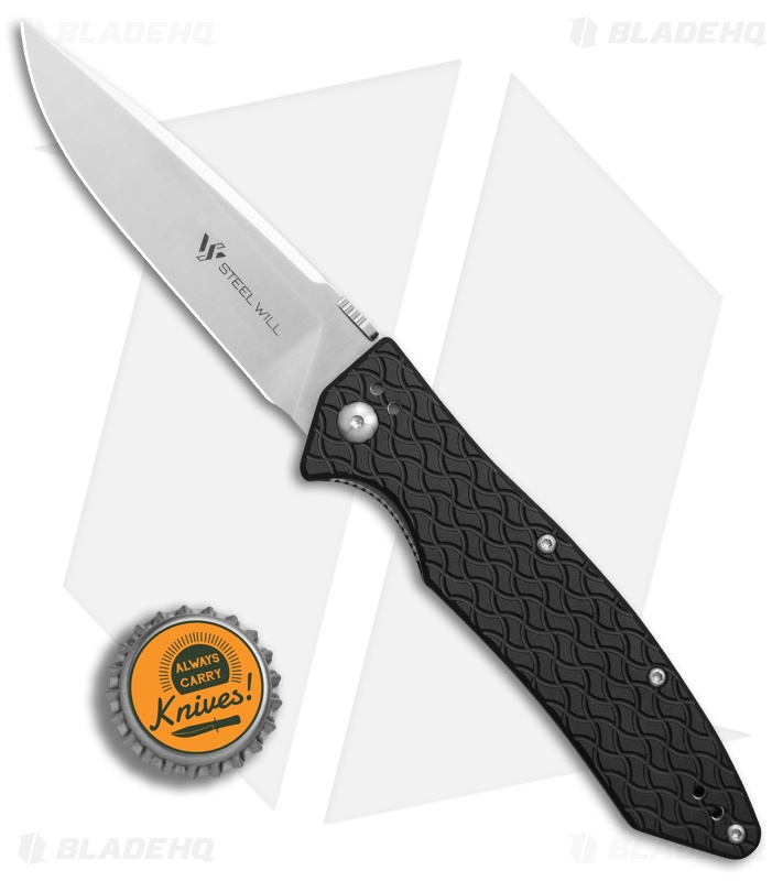 Steel Will Resident Liner Lock Knife Black Al (3.5" Satin) F15-51