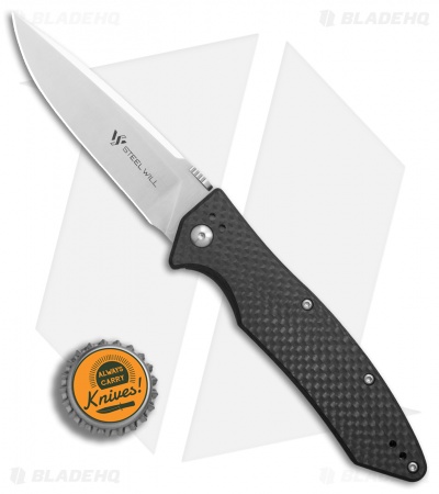 Steel Will Resident Frame Lock Knife Carbon Fiber (3.5" Satin) F15-91