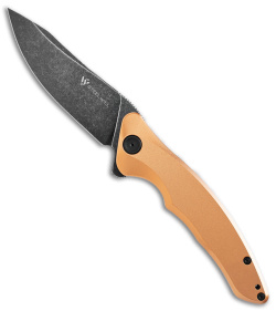 Steel Will Spica F44-26 Linerlock Gold Aluminum (3.50 Black Stonewash)