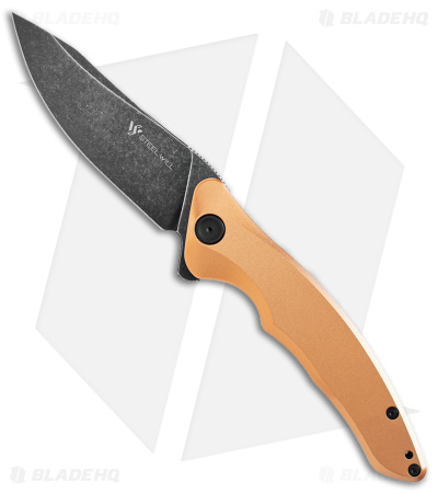 Steel Will Spica F44-26 Linerlock Gold Aluminum (3.50 Black Stonewash)