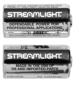 Streamlight Two Replacement Lithium Batteries CR123A 3V