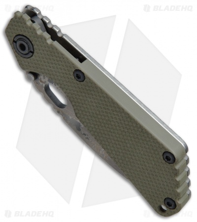 Strider SNG Frame Lock Knife OD Green G-10 (3.5" Double Digicam)