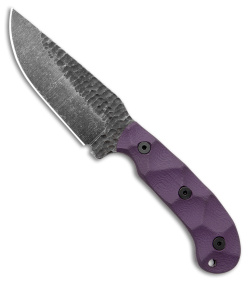 Stroup Knives GP1 Fixed Blade Knife Purple G-10 (4.4" Black SW)