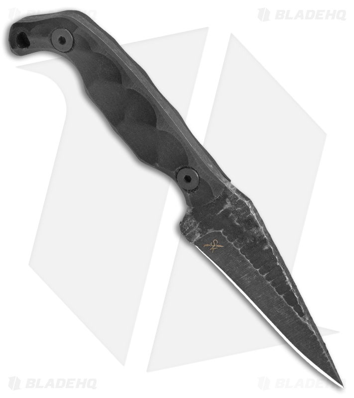 Stroup Knives Mini EDC Fixed Blade Knife Black G-10 (3.1" Black SW)