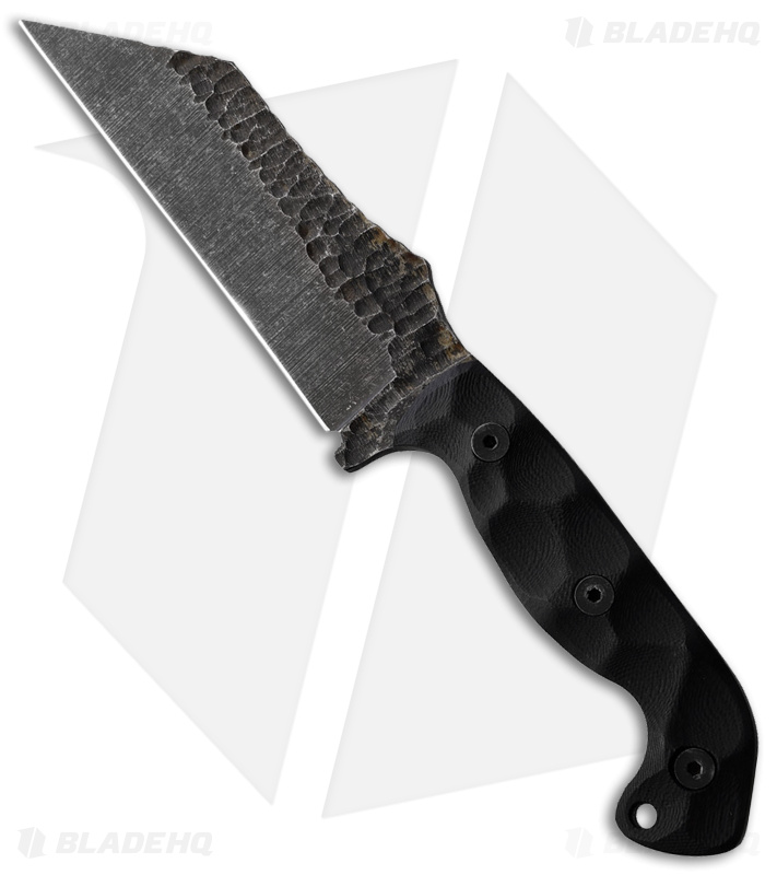 Stroup Knives TU3 Wharncliffe Fixed Blade Knife Black G-10 (5" Acid Wash)