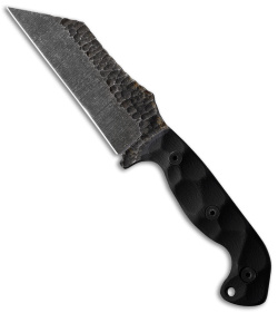 Stroup Knives TU3 Wharncliffe Fixed Blade Knife Black G-10 (5" Acid Wash)