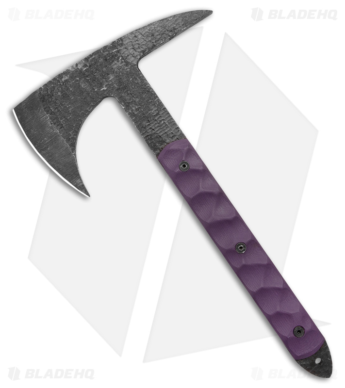 Stroup Knives Tomahawk Spike Purple G-10 w/ Kydex Sheath