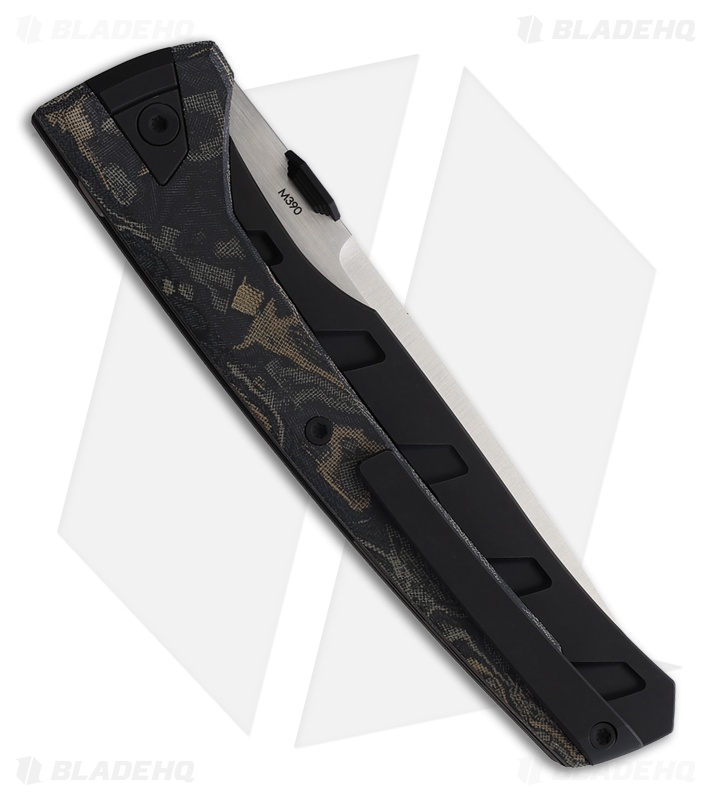 Suprlativ Knives Matador Frame Lock Knife Canvas Micarta/Black Ti (3.8" Satin)