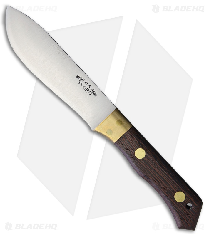Svord Utility Skinner Fixed Blade Hunting Knife Wood + Brass (5" Satin)