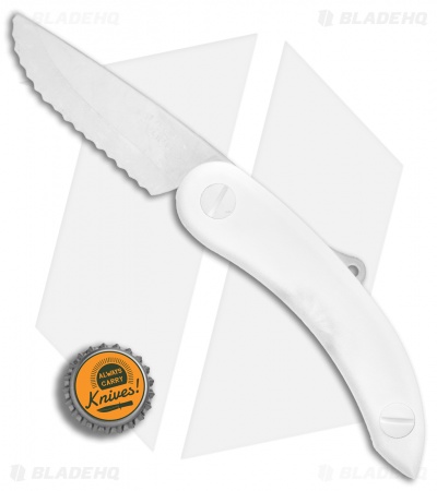 Svord Zero Metal Peasant Knife Friction Folder White (3.125" Polymer)