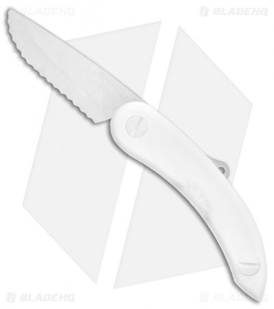 Svord Zero Metal Peasant Knife Friction Folder White (3.125" Polymer)
