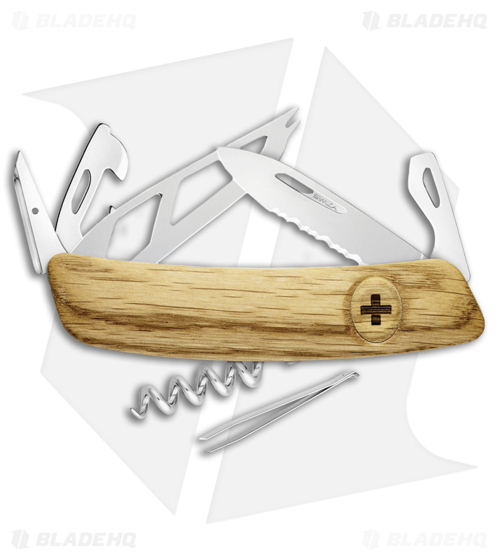 Swiza CH05T 7-in1- Cheese Knife Walnut (Satin) - Blade HQ