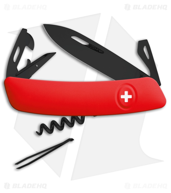Swiza D03 Swiss Pocket Knife Red (3" Black)